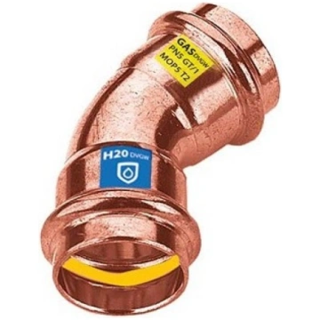 Presējams kapara līkums D15, 45G, I-I, H2O FRABO