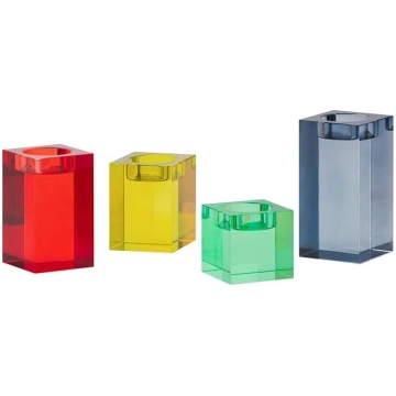 REMEMBER Vela stikla bloku sveču turētājs 4 sveču