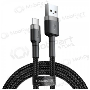 USB kabelis Baseus Cafule Type-C 2.0m 2.0A (pelēks