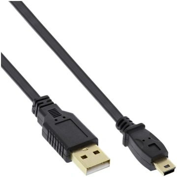 Kabelis Usb Inline Usb-a - Miniusb 1 M Melns (3181
