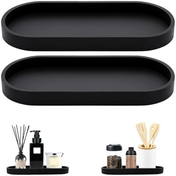 2 brilles Badezimmer-Tabletts aus Silikon, ovāls, 