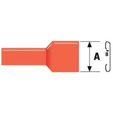 Ligzda 6.3mm izolēta sarkana 0.5-1.5mm2 vadam | CO