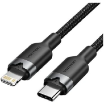 CABLE USB-C TO LIGHTNING/2M BLACK LALBH VENTION LA