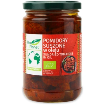 Bioloģiski kaltēti tomāti eļļā, 280 g BIO PLANET