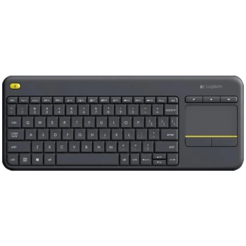 LOGITECH K400 Plus Wireless Touch Keyboard - BLACK