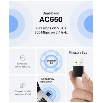 Karta sieciowa Mercusys MERCUSYS MA20NB WiFi5 USB 