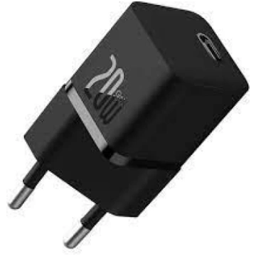 Adapteris Baseus GaN5 20W Mini, USB Type C, melna 