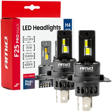 Led auto spuldzes sērijas f25 pro melna pilna canb