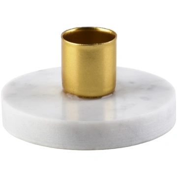 Svečturis Mondex Cedric Marble HTOP3394, metāls/ko