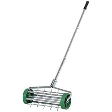 Outsunny dārza rullējošais zāliena aerators Heavy 