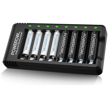POWEROWL akumulatoru lādētājs AA AAA baterijām, ie