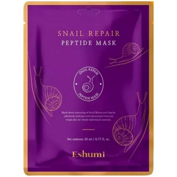ESHUMI Snail Repair Peptide Auduma sejas maska ar 