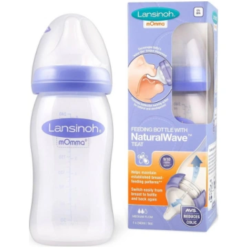 Bērnu barošanas pudelīte Lansinoh 240 ml ar zīdaiņ