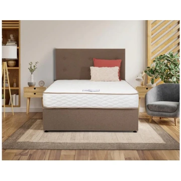 Sleepcare Complete Bed Set - 4 ft6 Divan Bed With 