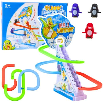 Funny Penguin Race Racer Ice Slide Track Kids Toy 