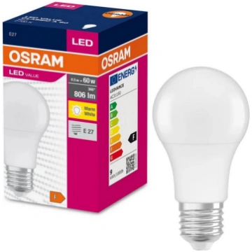 LED Spuldze A60 E27/8,5W/230V 2700K - Osram
