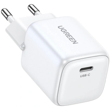 Ceļojumu lādētājs Ugreen CD318, USB Type-C, balta 