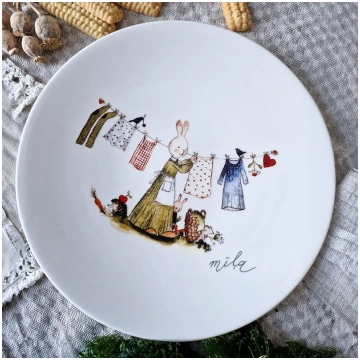 Iveta Matesa šķīvis "Veļas diena" 25cm