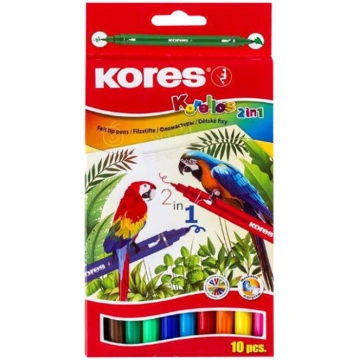 Flomasteri KORES Korellos, divi vienā, 10 gb (200-