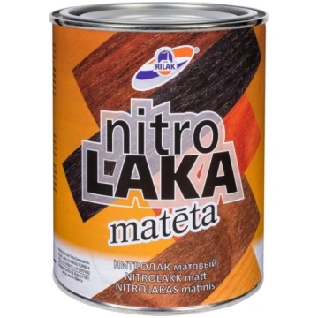Laka ātri žūstoša NITROLAKA matēta 0.45L RILAK 475