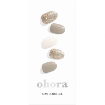 OHORA Semi Cured Gel Nail Strips N Gold Coast 30pc