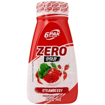 6PAK Syrup ZERO zemeņu sīrups, 500 ml