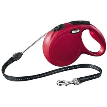 Flexi automātiskā pavada Classic M, sarkana, 8 m