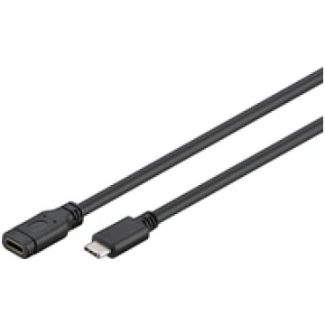 MicroConnect USB-C Extension Cable 1.5m Black for