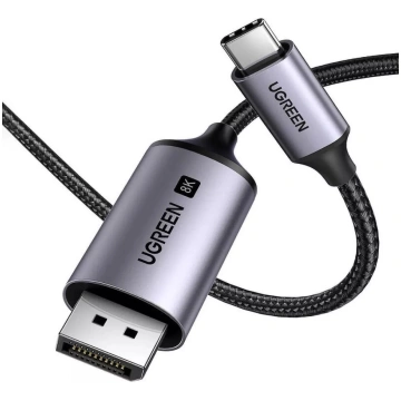 USB-C uz DisplayPort kabelis UGREEN 2 m, melns, pa