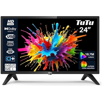 TuTu TV 24 collu (60 cm) HD LED televizors ar trīs