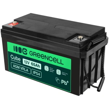 Green Cell Cube AGM VRLA IP54 12V 65Ah maintenance