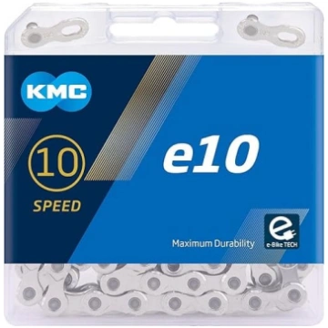 KMC Unisex E10 ķēde, sudraba krāsā, 122 posmi ANEB