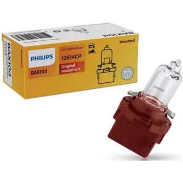 Spuldze PHILIPS 12V 3W B10D brūns