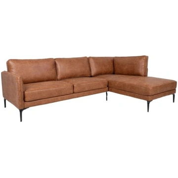 Stūra dīvāns Home4Yoy Sofia, 257x83/168x82 cm, brū