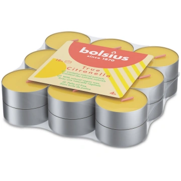 Aromātiskās tējas sveces Bolsius 18 gab, citronell