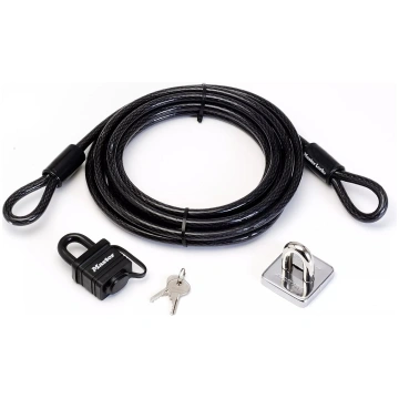 MASTER LOCK 8271EURDAT drošības trose ar piekaramo