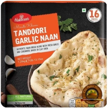 Haldiram Tandoori Naan Garlic 16 pcs - 1.28 kg Spi