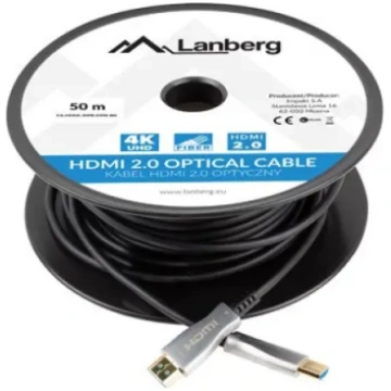 Lanberg CA-HDMI-20FB-0500-BK optiskais kabelis HDM