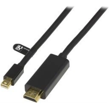 DELTACO mini DP to HDMI monitor cable with audio ,