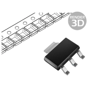 IC: voltage regulator; LDO,linear,fixed; 3.3V; 1A;