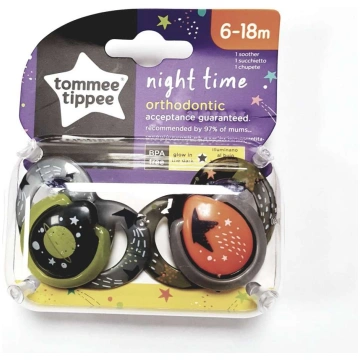 Knupītis Tommee Tippee Night Time Orthodontic, no 