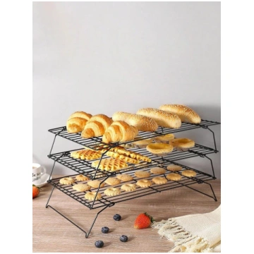 Non Stick Wire Grid Baking Tray Cake Cooling Rack 