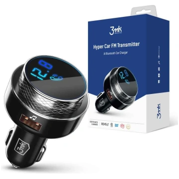 FM Bluetooth Modulator 3MK Hyper Car, 2 x USB-A - 