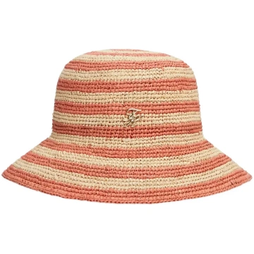 Tommy Hilfiger - Th Script Striped Raffia Bucket -