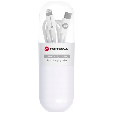 Kabel USB ForCell USB-C - Lightning 1 m Bialy 1415