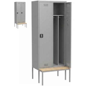 2 vietīga metāla garderobe ar diviem nodalījumiem 