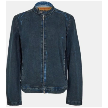 Men's Aviation-Inspired Ribbed Zip Bomber Jac