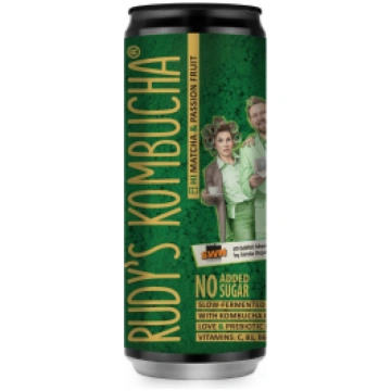 Tējas dzēriens RUDY"S Kombucha Matcha Marakuja, bu