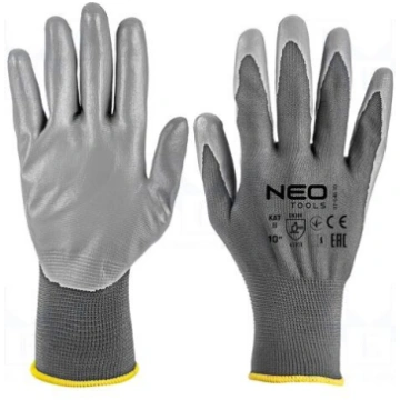Protective gloves | Size: 10 | grey | polyester,po