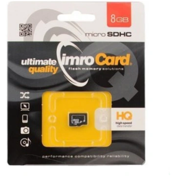 Atmiņas karte microSDHC Imro 8GB Class 10, melna